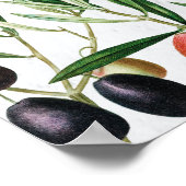 Poster Carte de siège Mariage de l'île grecque Feuille d' (Coin)