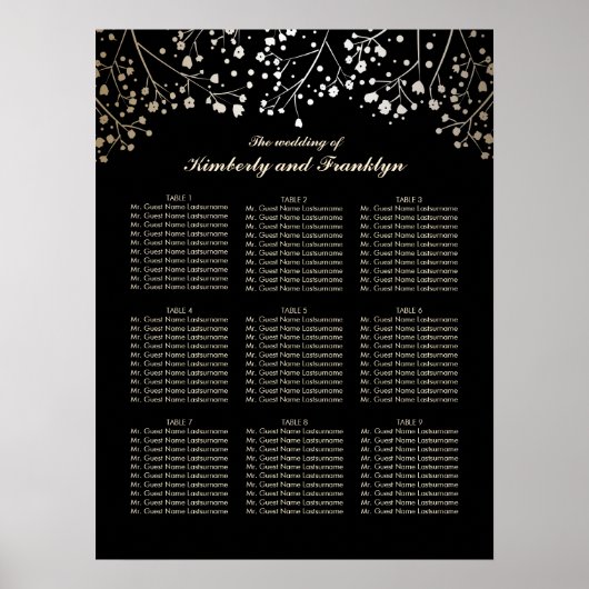 Poster Carte de siège Mariage de respiration pour bébé no (Devant)