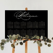 Poster Carte de siège Mariage de typographie de luxe