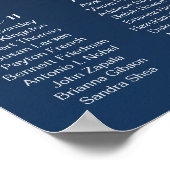 Poster Carte de siège Mariage des étoiles bleues de la Ma (Coin)