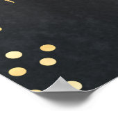 Poster Carte de siège Mariage d'or (Coin)