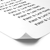 Poster Carte de siège Mariage Dreamy Watercolor (Coin)