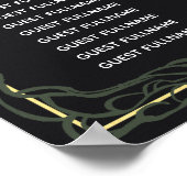 Poster Carte de siège Mariage du Corbeau gothique enchant (Coin)