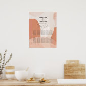 Poster Carte de siège Mariage en terre cuite de Bohême mo (Cuisine)