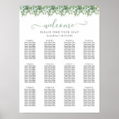 Poster Carte de siège Mariage Eucalyptus (Devant)