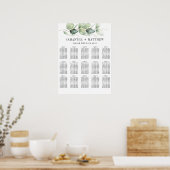 Poster Carte de siège Mariage Eucalyptus (Cuisine)