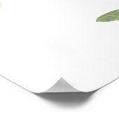 Poster Carte de siège Mariage Eucalyptus Green Foliage (Coin)