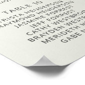 Poster Carte de siège Mariage géométrique Gold Greenery (Coin)