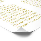 Poster Carte de siège Mariage Gold Disco Ball (Coin)