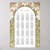 Poster Carte de siège Mariage inspirée de l'Art Nouveau (Devant)