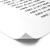 Poster Carte de siège Mariage King Protea (Coin)