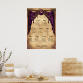 Poster Carte de siège Mariage médiéval (Cuisine)