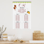 Poster Carte de siège Mariage mexicain Fiesta (Cuisine)