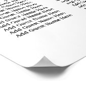 Poster Carte de siège Mariage moderne Fleurs de Flush (Coin)