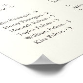 Poster Carte de siège Mariage Monogramme noir et écrin (Coin)