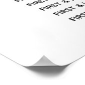 Poster Carte de siège Mariage Monogramme traditionnel de (Coin)