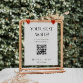 Poster Carte de siège Mariage numérique avec panneau de c