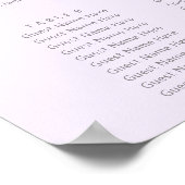 Poster Carte de siège Mariage Pastel Spring (Coin)