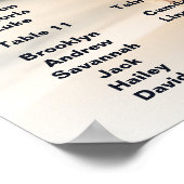 Poster Carte de siège Mariage photo (Coin)