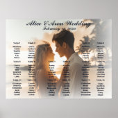 Poster Carte de siège Mariage photo (Devant)