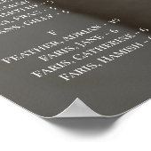 Poster Carte de siège Mariage photo de bienvenue de scrip (Coin)