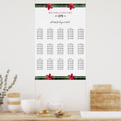 Poster Carte de siège Mariage Red Frangipani Plumeria (Cuisine)