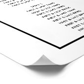 Poster Carte de siège Mariage Rose rose clair (Coin)