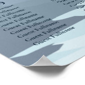 Poster Carte de siège Mariage Rustic Misty Mountains (Coin)