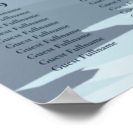 Poster Carte de siège Mariage Rustic Misty Mountains (Coin)