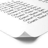 Poster Carte de siège Mariage Rustique Eucalyptus Vert (Coin)