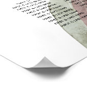 Poster Carte de siège Mariage Rustique Feuille Eucalyptus (Coin)