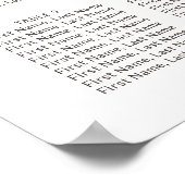 Poster Carte de siège Mariage Rustique Wood Heart (Coin)