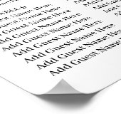 Poster Carte de siège Mariage simple Eucalyptus Greenery (Coin)