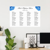 Poster Carte de siège Mariage Sky Blue Hydrangea (Bureau à domicile)