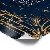 Poster Carte de siège Mariage Starry Night Romance (Coin)