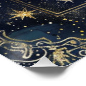 Poster Carte de siège Mariage Starry Night Romance (Coin)