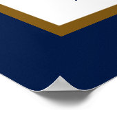 Poster Carte de siège Mariage Tropical Navy Blue Gold Pal (Coin)