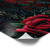 Poster Carte de siège Mariage victorienne gothique (Coin)