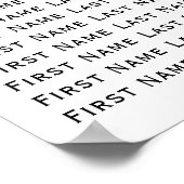 Poster Carte de siège Mariage Watercolor Beach Waves (Coin)