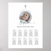 Poster Carte de siège photo du baptême (Devant)