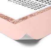 Poster Carte de siège rose brillant Rose simple (Coin)