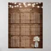 Poster Carte de siège Rustic Baby's Breath String (Devant)