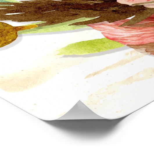 Poster Carte de siège Rustique BOHO Bohème de courre de B (Coin)