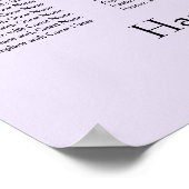 Poster Carte de siège simple de réception de mariage de l (Coin)