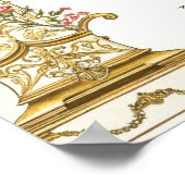 Poster Carte de siège victorienne Mariage vintage (Coin)