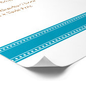 Poster Carte de sièges aquatiques, collection Mariage Car (Coin)