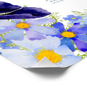 Poster Carte de sièges Fleurs sauvages modernes (Coin)