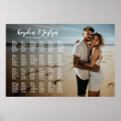 Poster Carte de sièges mariage photo élégant plan de sièg (Devant)