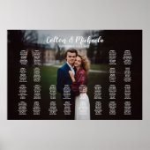 Poster Carte de sièges mariage photo élégant plan de sièg (Devant)