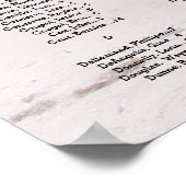 Poster Carte de sièges mariage photo moderne alphabétique (Coin)